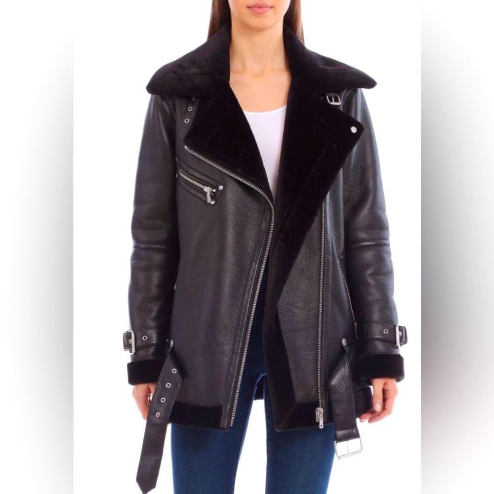 🖤Avec Les Filles shearling moto jacket🖤